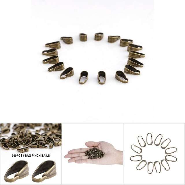 Pinch Clips, 3Colors Jewelry Findings Alloy Bails Clasps Snap Pendant Bails For Jewelry For Bracelet For Necklace For Earring