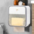 thumbnail image 4 of Qocolhg Aubaines du Jour! Boîte de Papier Hygiénique Boîte de Papier Hygiénique Murale Non Perforée Boîte à Rouleaux Toilette Boîte à Rouleaux Transparente Étagère de Rangement Armoire de Rangement Translucide, Cadeaux de Noël et d'Anniversaire, 4 of 6