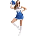 thumbnail image 4 of Kcodviy Cosplay d'Halloween pour Femmes Pom-Pom Girl Robe Gothique pour Femmes Grande Taille Tenue avec Pompons Robe Gothique pour Femmes Courte Jeu de Rôle et Célébrations Festives Ensemble de Vêtements Robe, 4 of 8
