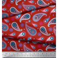 thumbnail image 2 of Soimoi Rayon Crepe Fabric Artistic Paisley Print Sewing Fabric Yard 46 Inch Wide, 2 of 3