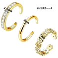 thumbnail image 2 of Women's Gold Plated Zirconia Flower Toe Ring Set Adjustable Stackable Foot Jewelry For Daily Wear Party And Beach 3PCS, 2 of 5