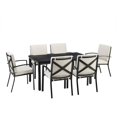 thumbnail image 1 of Afuera Living 7-Piece Metal/Polyester Outdoor Dining Set in Oatmeal/Bronze, 1 of 17