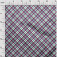 thumbnail image 3 of oneOone Rayon Dark Magenta Fabric Check Sewing Craft Projects Fabric Prints By Yard 56 Inch Wide, 3 of 4