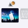 thumbnail image 3 of Space Galaxy Mouse Pad Tree Forest Moon Gaming Mousepad Non Slip Rubber Base Square Small Mouse Pads for Desk Wireless Mouse Computer Laptop Mouse Mat Desk Accessories Office Decor - Blue Black, 3 of 5