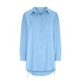 thumbnail image 4 of Birdeem Chemise Ample Courte à Lacets pour Femmes, Manches Longues Col en V, 4 of 5