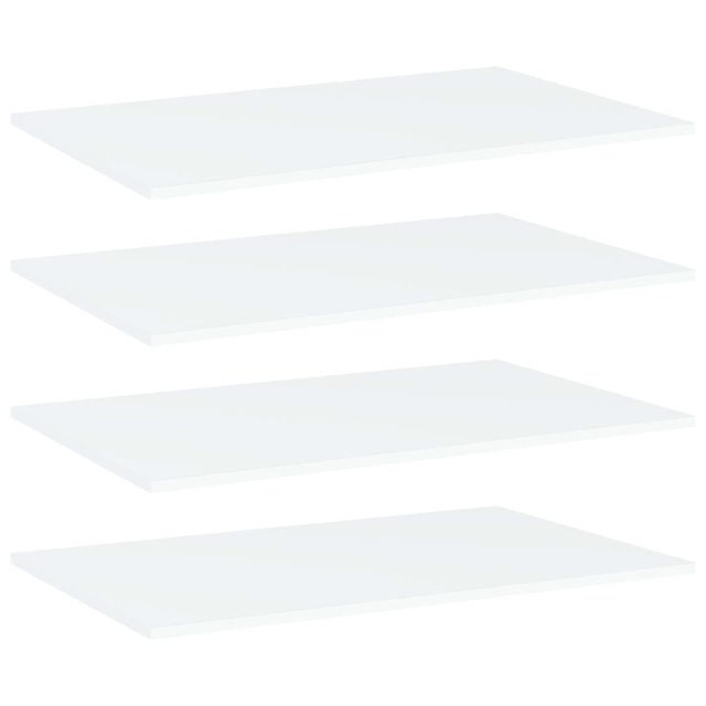 vidaXL Bookshelf Boards 4 pcs White 80x50x1.5 cm Engineered Wood