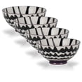 thumbnail image 1 of Chevron Black Bowl 10cm, Set of 4, 1 of 3