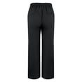 thumbnail image 3 of Women's Casual Linen Pants - High Waist with Side Pockets - Spring/Summer Long Pants, 3 of 4