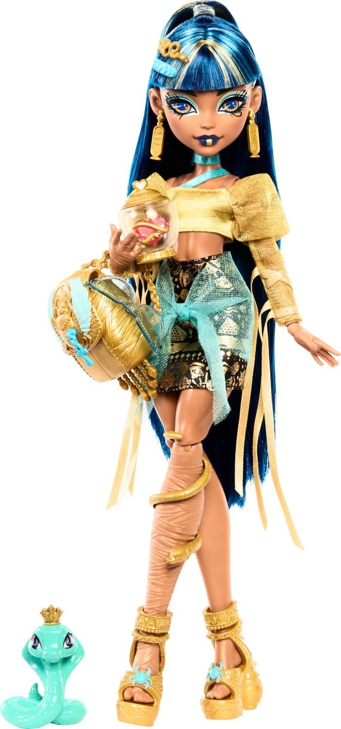 Monster High Cleo De Nile Fashion Doll with Pet Hissette and ...