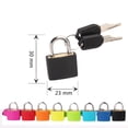 thumbnail image 3 of ZTTD 4 Pcs Suitcase Locks with Keys Black Mini Keyed Padlock Metal Padlock Luggage Padlocks Plastic-Covered Copper Keyed Padlock for Suitcase, Backpack, Boxes, Laptop Bag, 3 of 3