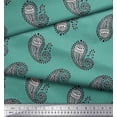thumbnail image 3 of Soimoi Poly Georgette Fabric Paisley Block Print Sewing Fabric Yard 42 Inch Wide, 3 of 3