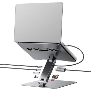 BENFEI Support pour Ordinateur Portable avec Station d'Accueil USB‐C 7‐en‐1, HDMI 4K@60Hz, 1*SD 1*Micro SD, Alimentation 100 W, 10 Gbps 1*USB‐C 3.2 et 2*USB‐A 3.2 Compatible avec MacBook Pro/Air, iPad Pro, XPS, Thinkpad