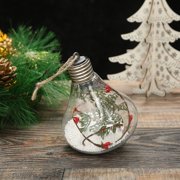 Home Decor Transparent LED Lamp Flat Bulb Christmas Theme Lamp Bottle Decoration Creative DIY Birthday Party Supplies Christmas Tree Decoration