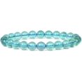 thumbnail image 1 of Angelstones Bracelet Extensible Unisexe en Perles Rondes de 8 mm en Pierre Précieuse de Fluorite Verte Naturelle 7 Pouces, 1 of 2