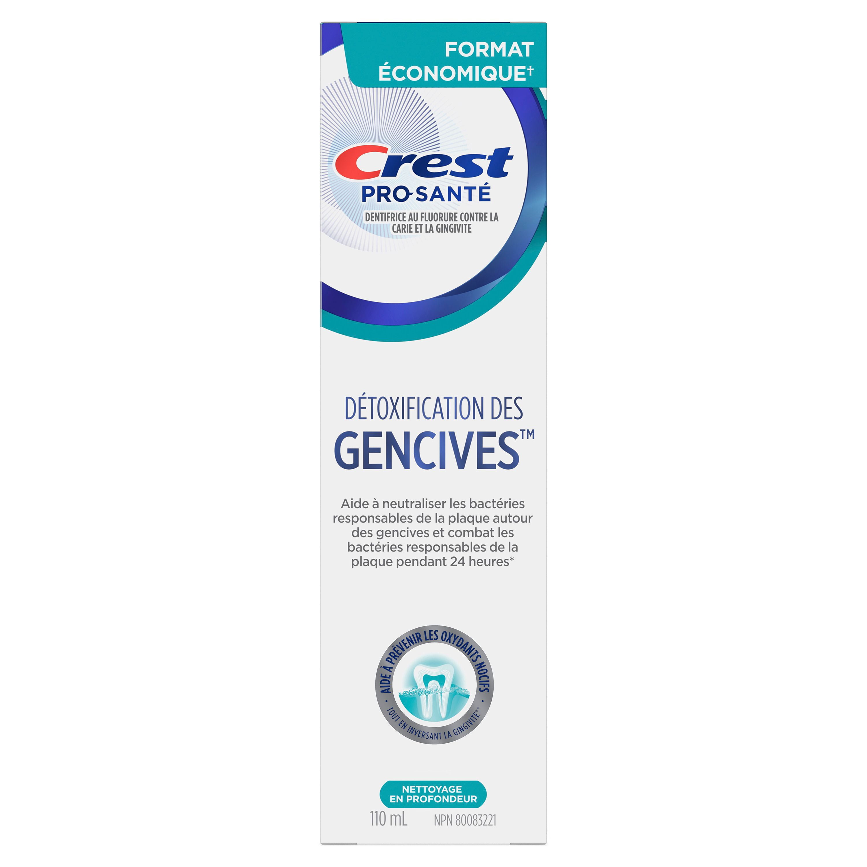 Crest Détoxification des Gencives Nettoyage en Profondeur Dentifrice