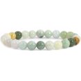 thumbnail image 1 of Natural Multi-Color Jadeite Gemstone 8mm Round Beads Stretch Bracelet 7 Inch, 1 of 2