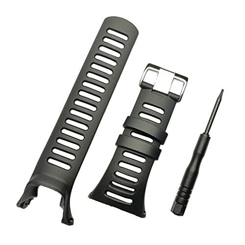 Watch Band Strap, Soft Black Rubber Replacement Watch Band Strap With Free Tool For SUUNTO Ambit 3 PEAK/Ambit 2/1