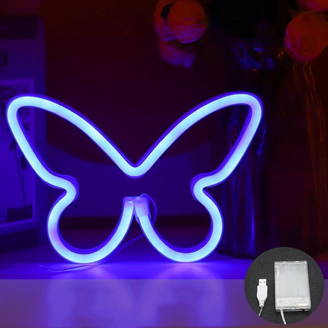 Meitianfacai Neon Signs LED Neon Night Light USB Or 3-AA Battery Powered Neon Lights Wall Sign Room Decor Decor For Girls Bedroo