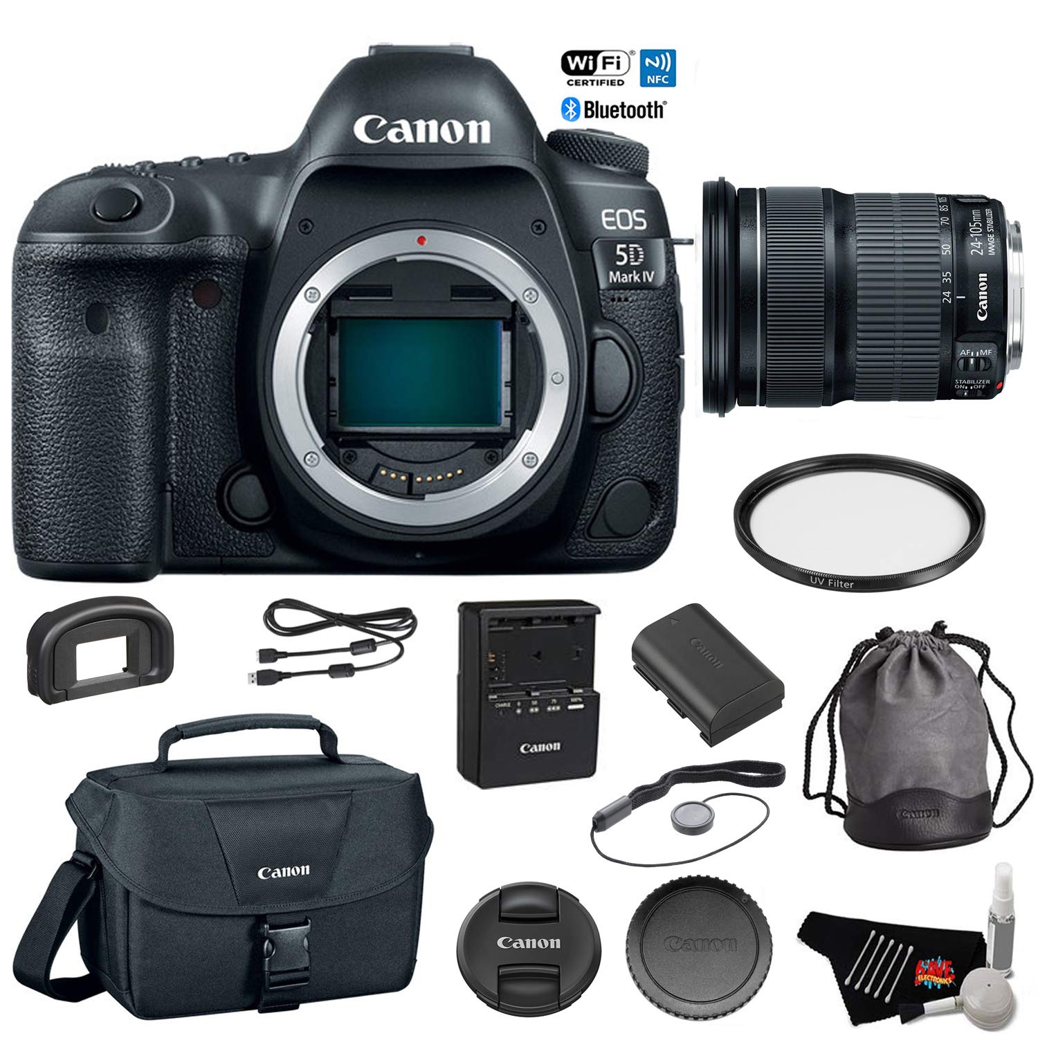 Canon EOS 5D Mark IV DSLR Camera + 24-105mm Lens Starter Bundle 09