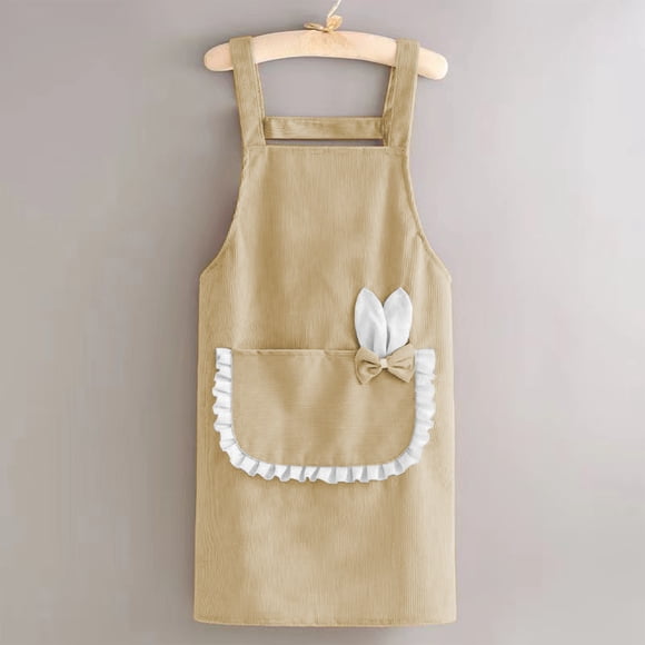 Waterproof Apron Corduroy Bib Apron Home Kitchen Apron Restaurant Work Clothes Cleaning Apron Dirt Resistants