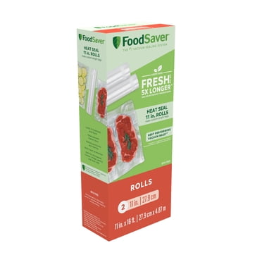 Rouleaux d’emballage sous vide FoodSaver de 27,9 cm x 4,87 m (11 po x 16 pi), 2 unités