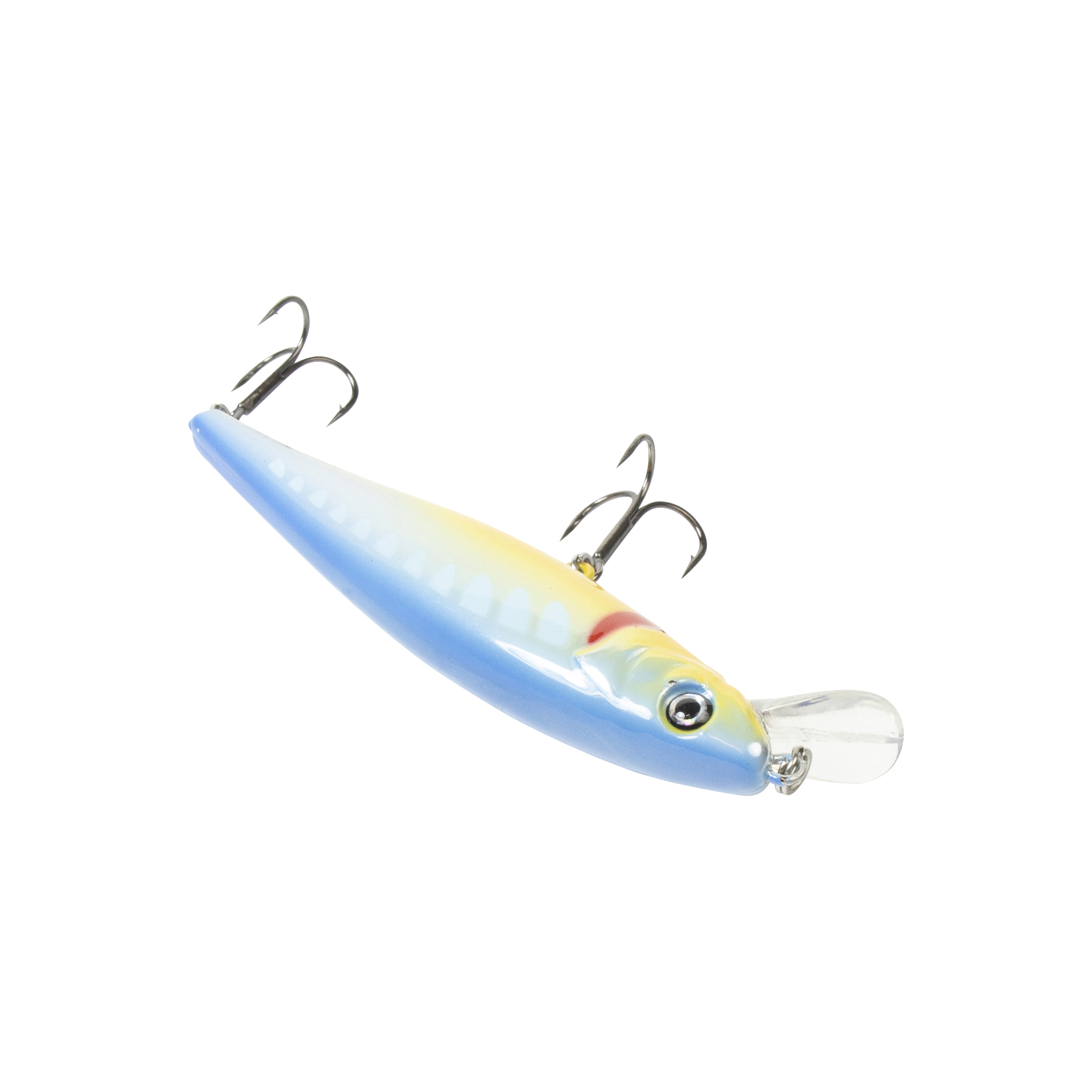 Leurre de pêche Walleye County Piston, 3 1/2 po, 3/8 oz, Chromé Bleu Orange, 1 pièce