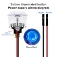 thumbnail image 4 of facefd LED Push Button Cool Small Rocker Buttons Multipurpose Fashionable Special Design Arcade Press Gaming Game Machine Arcades Transparent White 30mm Electrical Main, 4 of 8