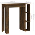 thumbnail image 4 of vidaXL Bar Table with Shelf Smoked Oak 102x50x103.5 cm Engineered Wood, 4 of 5