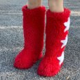 thumbnail image 1 of Styesk Bottes pour Femmes Bottes pour Femmes Mode Décontractée Talon Plat Hautes Chaudes d'Hiver Longues Bottes Poilues Bout Rond Mi-Mollet Bottes de Neige Bottes de Travail pour Femmes, 1 of 9