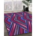 thumbnail image 3 of Ahgly Company Machine Washable Indoor Rectangle Transitional Purple Violet Purple Area Rugs, 7' x 9', 3 of 7