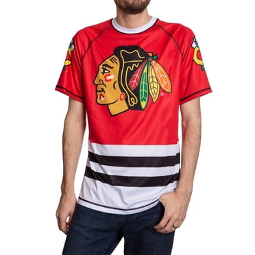 Haut anti-UV à Manches Courtes des Blackhawks de Chicago pour Jour de Match