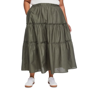 Jupe longue étagée Lane Bryant Plus pour femmes
