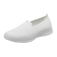 thumbnail image 1 of B91xZ Ballerines Classiques à Bout Rond Fermé pour Femmes Chaussures de Danse Décontractées Confortables, Blanc 9.5, 1 of 4