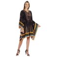 thumbnail image 2 of Bimba Printed Caftan Gown Maxi Robe Dress For Women Beachwear Short Swimsuit Cover Up, 2 of 7