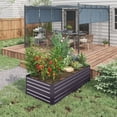 thumbnail image 2 of Outsunny Raised Garden Bed Metal Planter Box with Reinforced Rods, Grey, 2 of 10