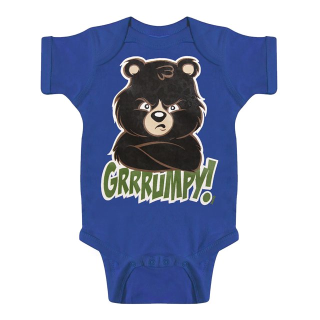 Justaucorps Ourson Grrrumpy pour Tout-Petits - Royal - 18 Mois