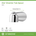 thumbnail image 2 of Symmons 352TS Dia Bec de Baignoire Déviateur en Chrome Poli, 2 of 4