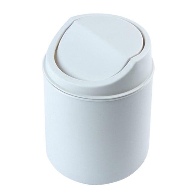 Oleegame 1PC Trashcans For Bedroom Room Creative Kitchen Can Trash Desktops Mini Covered Kitchen,Dining & Bar White