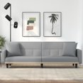 thumbnail image 1 of vidaXL Sofa Bed with Cushions Light Grey Fabric, 1 of 5