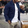 thumbnail image 4 of Rain Jacket mens Fashion Casual Solid Color Jacket Outdoor Zipper Jacket Tooling Jacket, 4 of 4