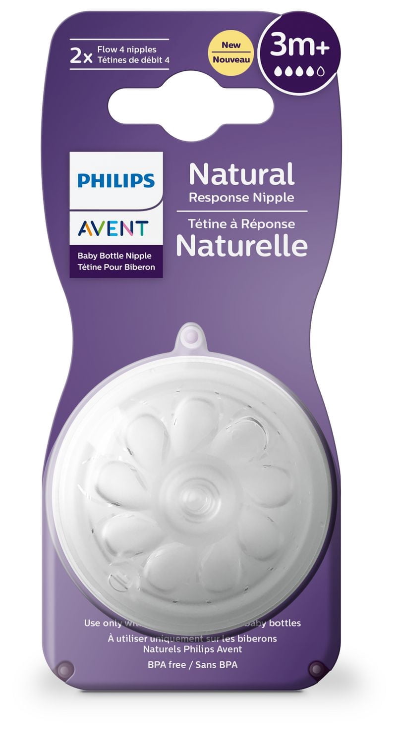 Philips Avent Natural Response Nipple Flow 4, 3M+, 2 pack, SCY964/02