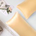 thumbnail image 3 of PiccoCasa Satin Body Pillowcases 2 Pcs Soft with Zipper Closure Gold 20"x54", 3 of 7