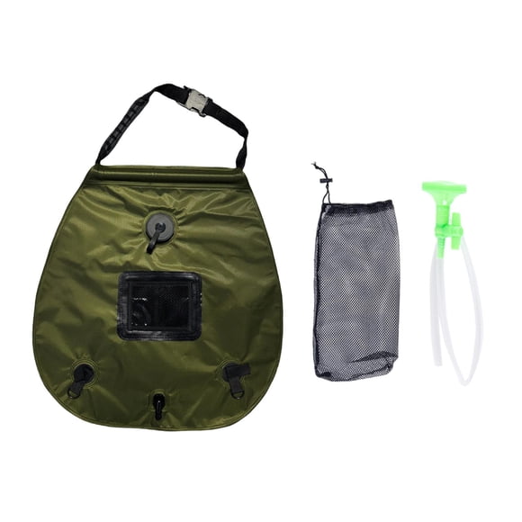 Ethern Camping Shower Bag Lightweight PVC Solar Shower Bag for Beach Picnic Camping Green