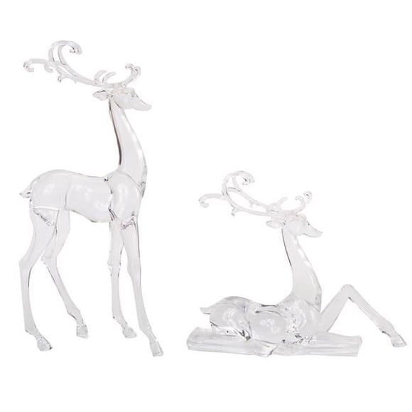Melrose International 61320 Figurines de Cerf - Ensemble de 2