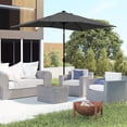 thumbnail image 2 of Outsunny Solar Patio Umbrella with LED and Tilt, Table Umbrella, Dark Grey, 2 of 10