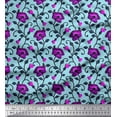 thumbnail image 1 of Soimoi Rayon Fabric Leaves & Floral Artistic Decor Fabric Printed Yard 56 Inch Wide, 1 of 1