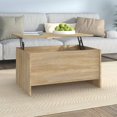 thumbnail image 1 of vidaXL Coffee Table Sonoma Oak 80x55.5x41.5 cm Engineered Wood, 1 of 5