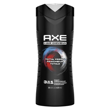 AXE Shampooing, Revitalisant et Nettoyant Corporel 3-en-1 Fraîcheur Totale, 473 ml
