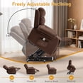 thumbnail image 4 of YSICK Small Power Lift Recliner Chair for Elderly with Remote Control Linen for Living Room,Brown, 4 of 7