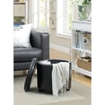 thumbnail image 4 of Designs4Comfort Pouf de Rangement Rond d'Appoint en Similicuir Noir, 4 of 10